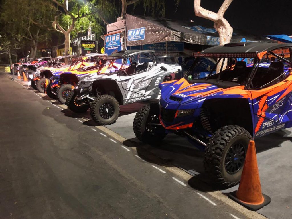 There is 12 Speed SXS Cars that can be taken from the Sand Sports Show this week...